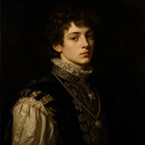 Renaissance oil-painting AI avatar generated from a selfie